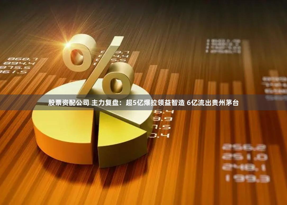 股票资配公司 主力复盘：超5亿爆拉领益智造 6亿流出贵州茅台