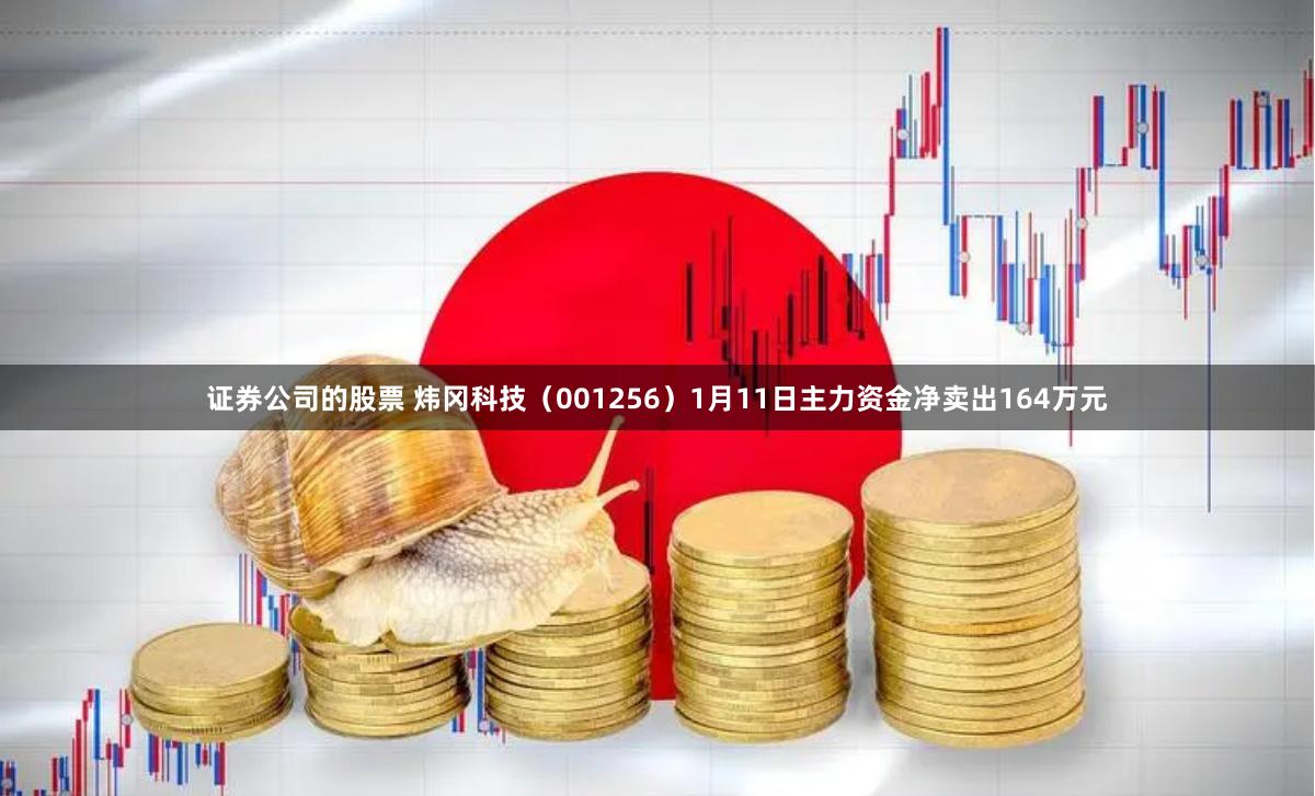 证券公司的股票 炜冈科技（001256）1月11日主力资金净卖出164万元