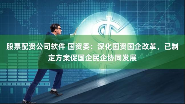 股票配资公司软件 国资委：深化国资国企改革，已制定方案促国企民企协同发展
