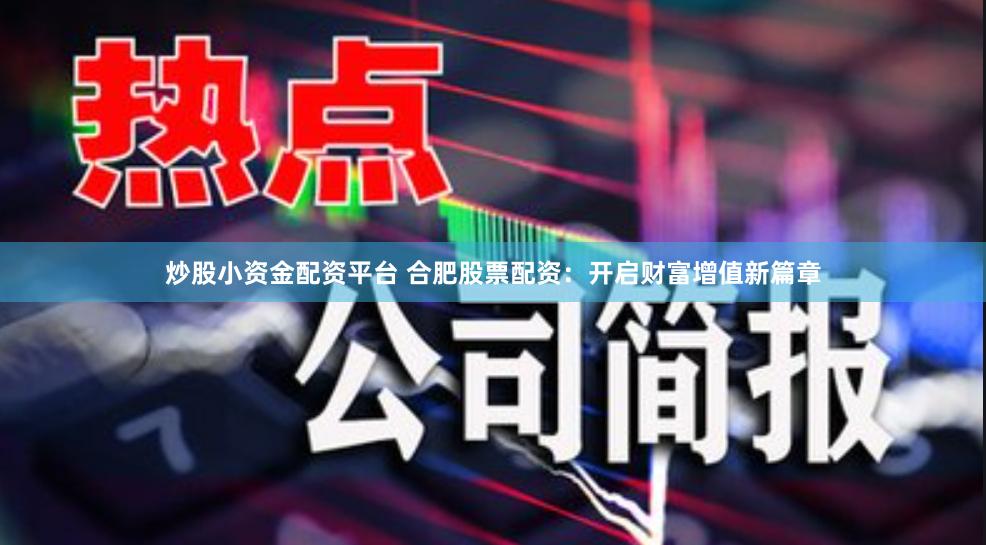 炒股小资金配资平台 合肥股票配资：开启财富增值新篇章